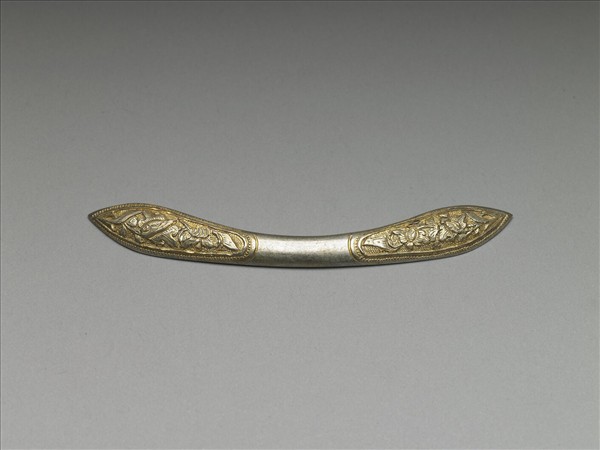 銀銅合金花卉扁簪