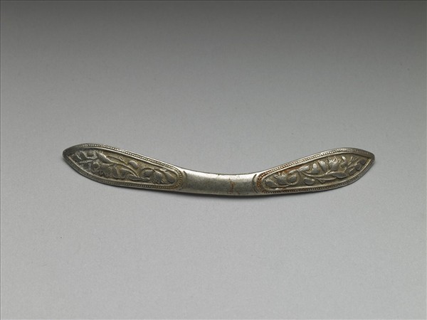 銀銅合金石榴扁簪