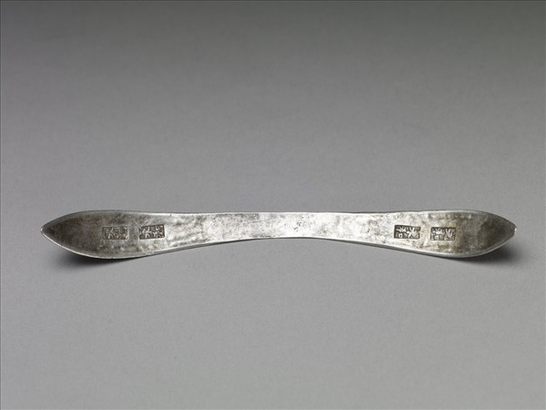 銀銅合金喜上眉梢扁簪