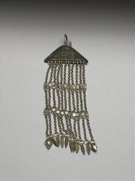 銀銅合金人物耳環