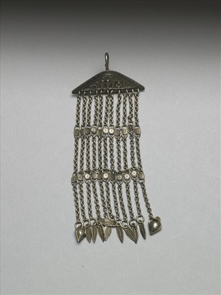 銀銅合金人物耳環