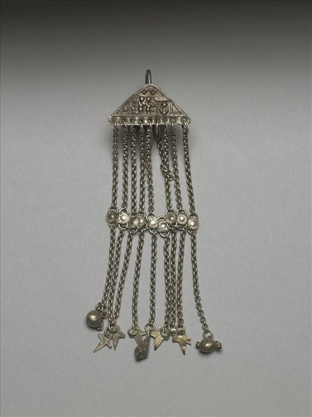 銀銅合金人物耳環