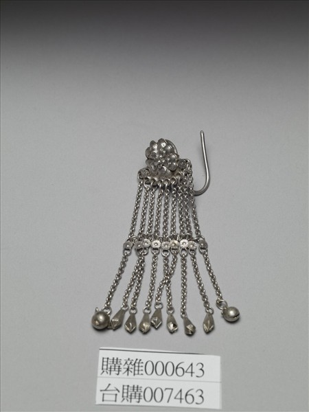 銀銅合金花卉耳環