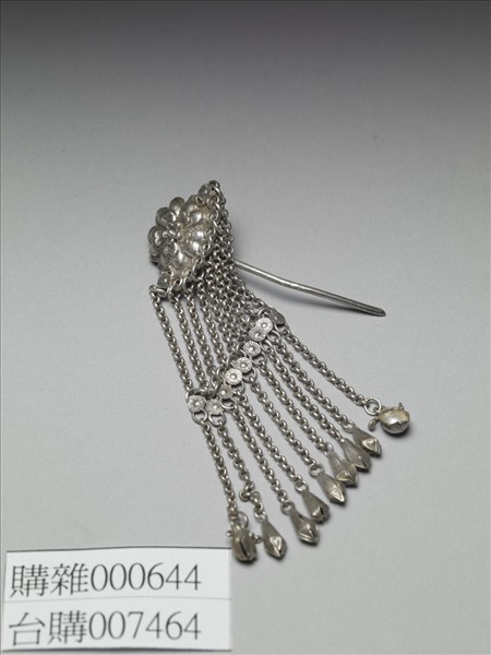 銀銅合金花卉耳環