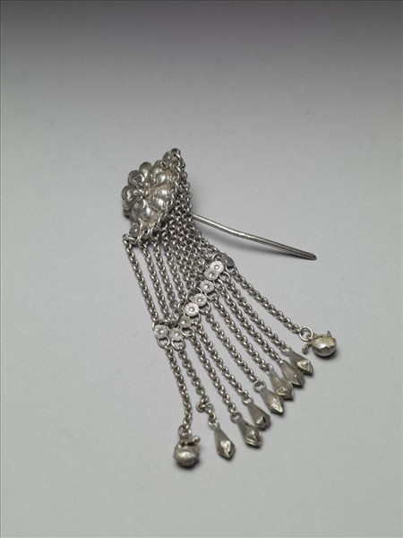 銀銅合金花卉耳環