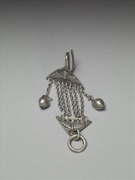 銀銅合金蝴蝶耳環