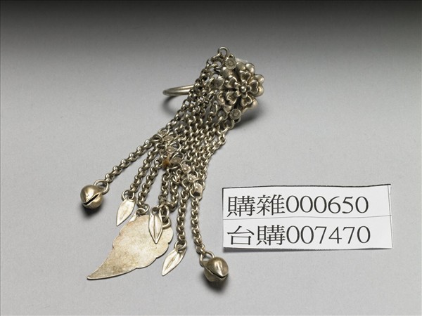 銀銅合金花卉耳環