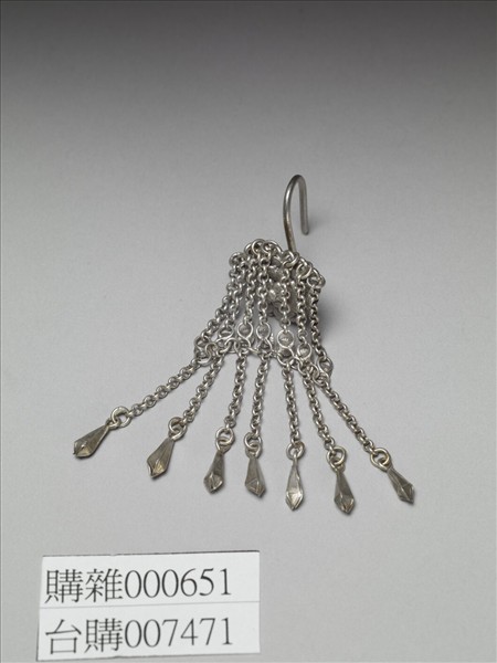 銀銅合金花卉耳環