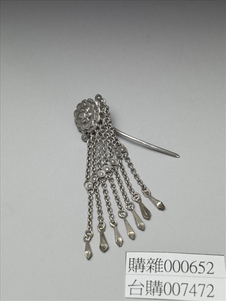 銀銅合金花卉耳環