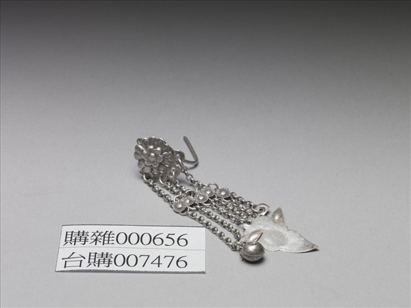 銀銅合金花卉耳環