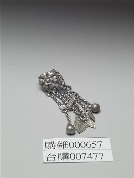 銀銅合金花卉耳環