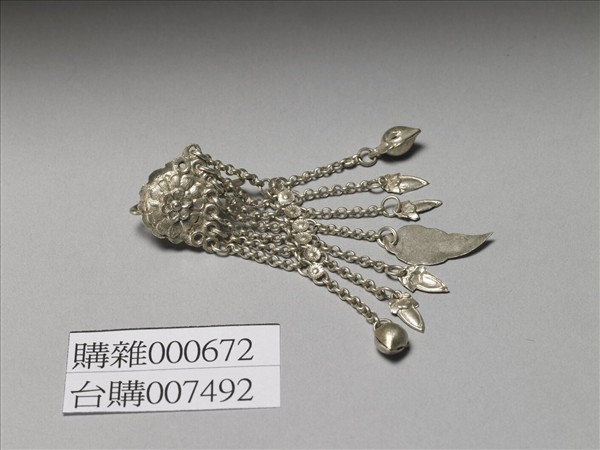 銀銅合金花卉耳環