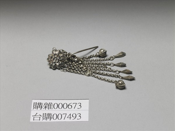 銀銅合金花卉耳環