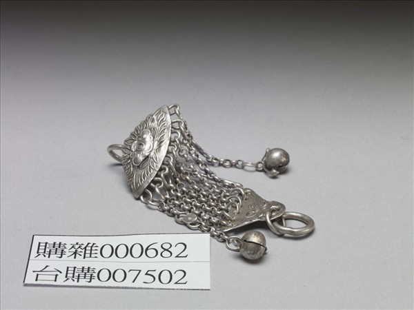 銀銅合金花卉耳環