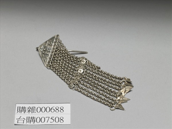 銀銅合金人物耳環