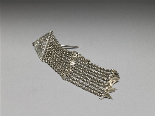 銀銅合金人物耳環