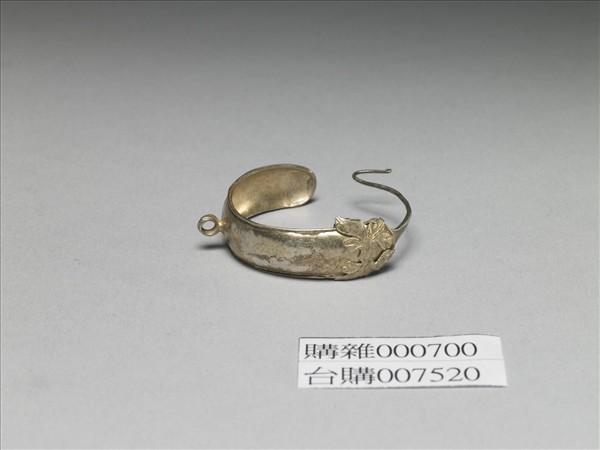 銀銅合金花卉耳環