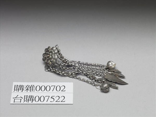 銀銅合金花卉耳環