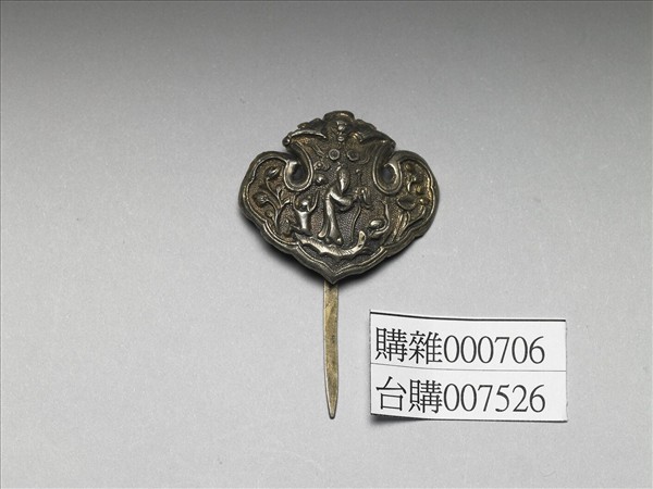 銀銅合金壽星簪