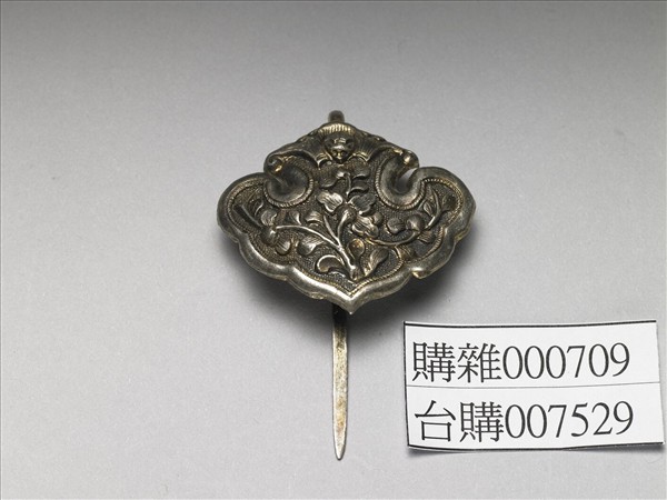 銀銅合金花卉簪