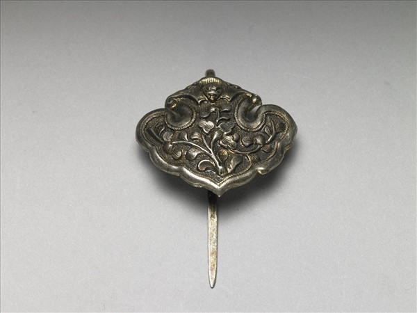 銀銅合金花卉簪