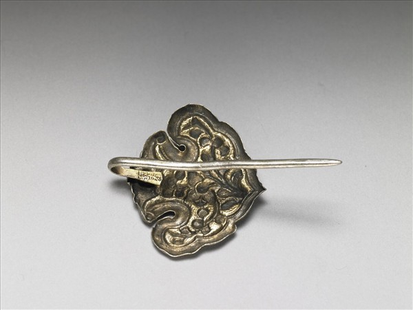 銀銅合金花卉簪