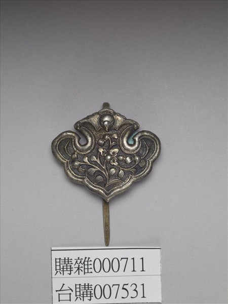 銀銅合金花卉簪