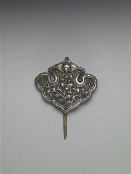 銀銅合金花卉簪