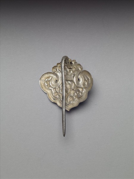 銀銅合金花卉簪