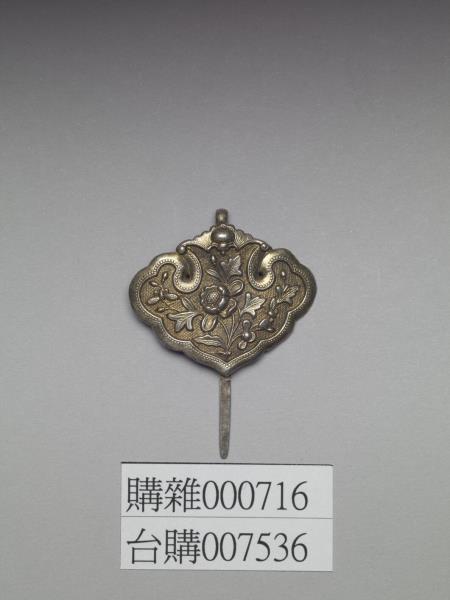 銀銅合金花卉簪
