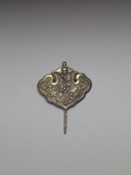 銀銅合金花卉簪