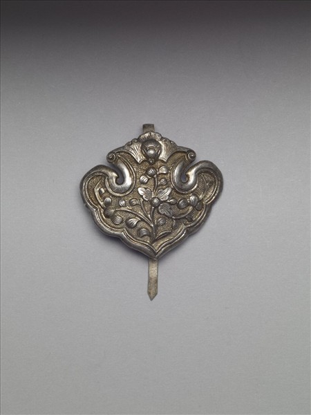 銀銅合金花卉簪