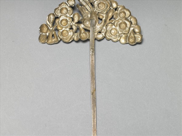 銀銅合金喜上眉梢簪