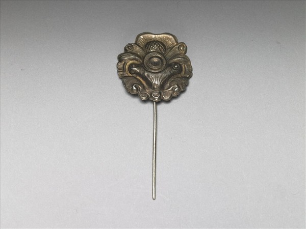 銀銅合金花卉簪