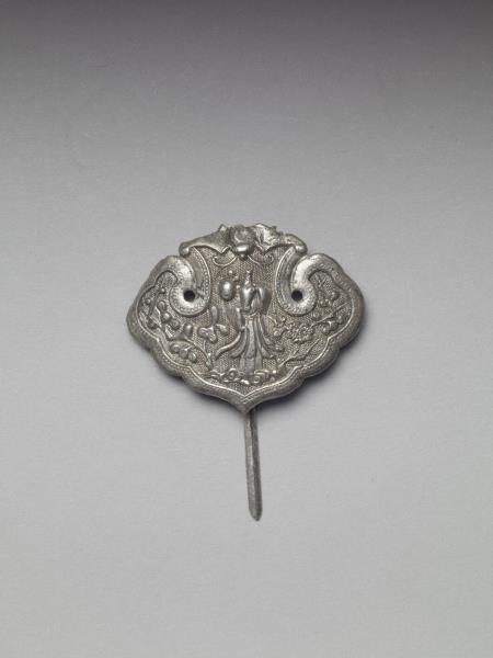 銀銅合金人物簪