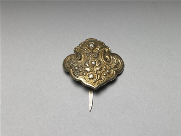 銀銅合金花卉蝙蝠簪