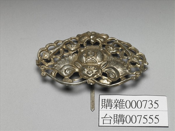 銀銅合金蝙蝠如意簪