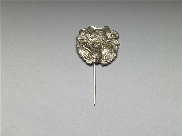 銀銅合金花卉簪