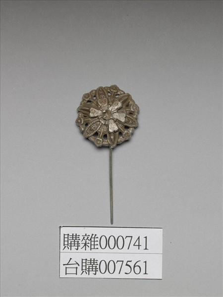 銀銅合金花卉簪