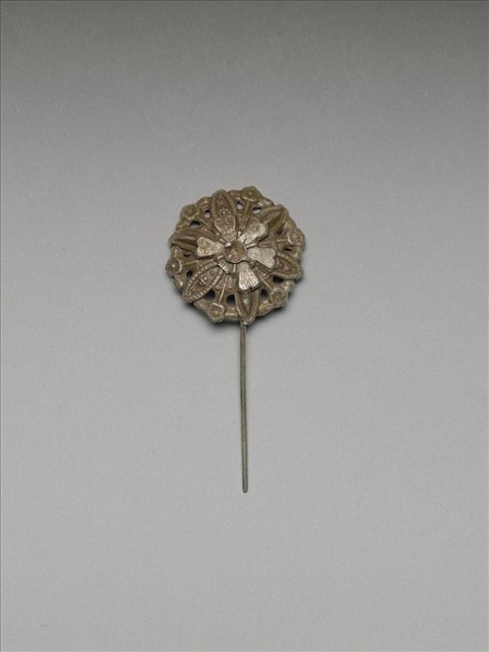 銀銅合金花卉簪