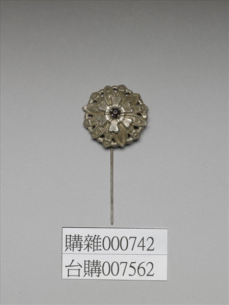 銀銅合金花卉簪