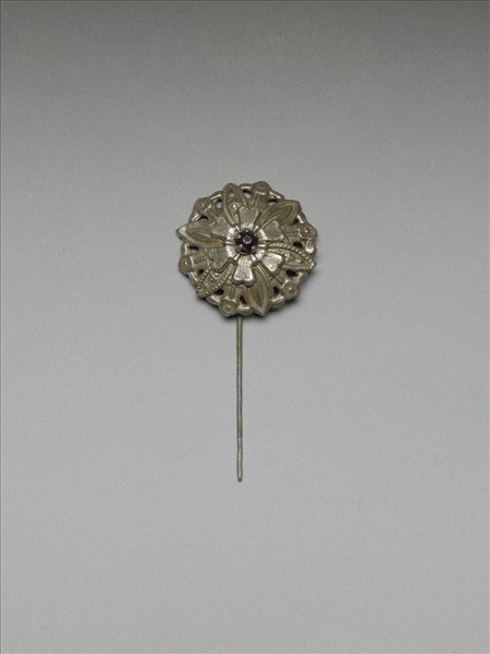 銀銅合金花卉簪