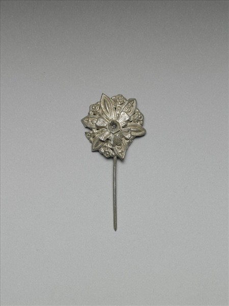 銀銅合金花卉簪