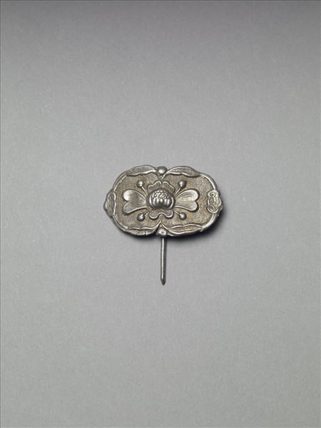 銀銅合金花卉簪