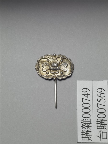 銀銅合金花卉簪