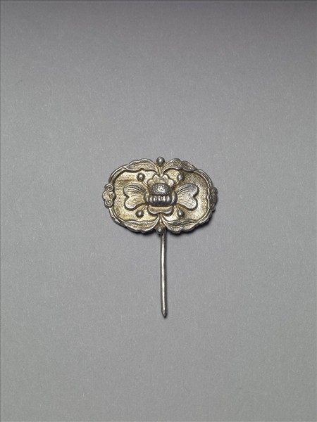 銀銅合金花卉簪