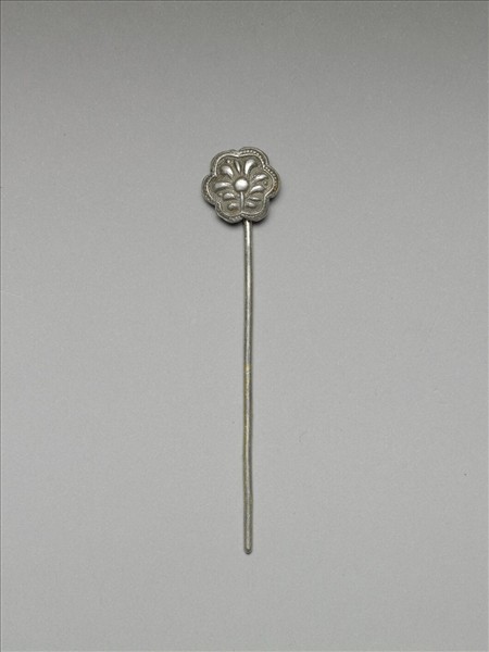 銀銅合金花卉簪