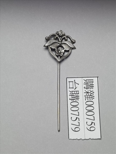 銀銅合金桃花簪