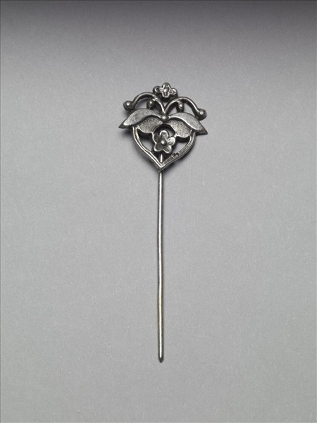 銀銅合金桃花簪