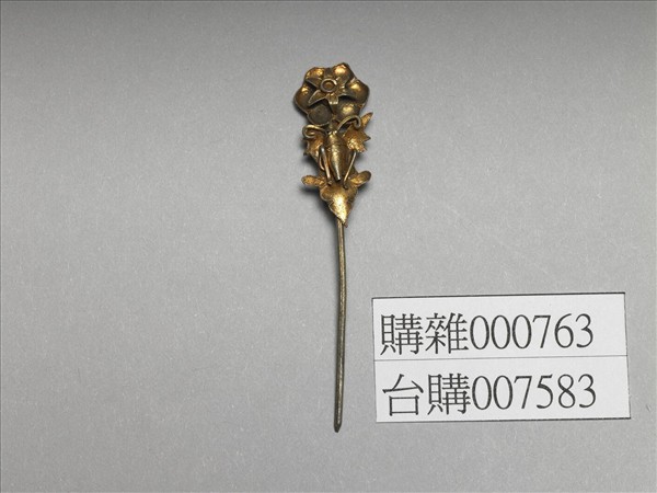 銀銅合金花蝶簪